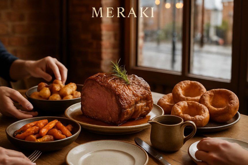 sunday roast at meraki