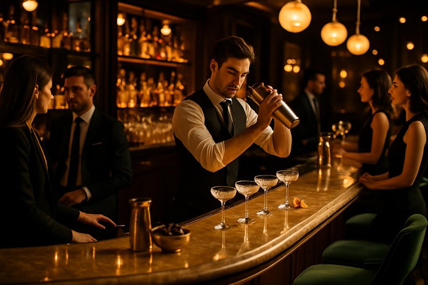 elegant cocktails on oxford
