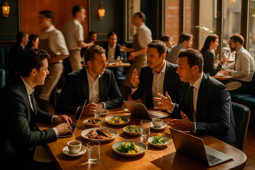 business lunch at meraki