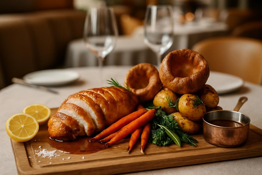 colorful london roast dinner