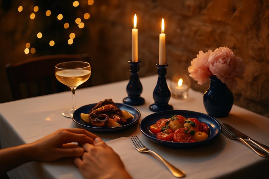 elegant london anniversary dining